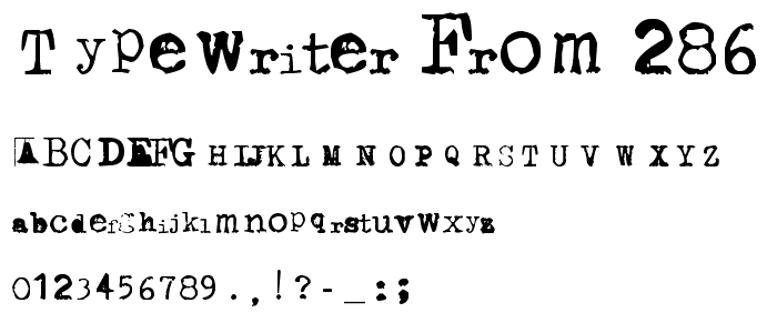 Typewriter from 286 font